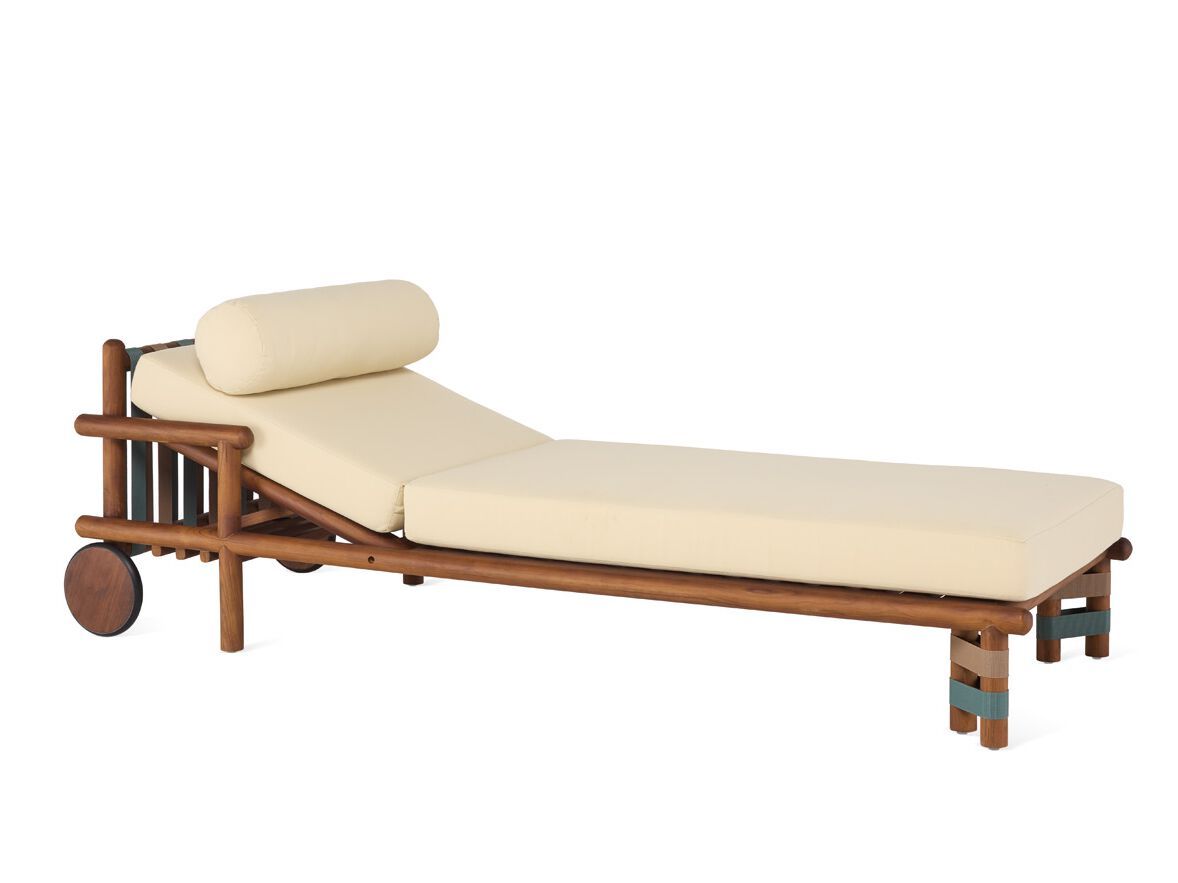 Садовая кровать из тикового дерева с колесами Il Giardino di Legno Lignes ARCH-00092659