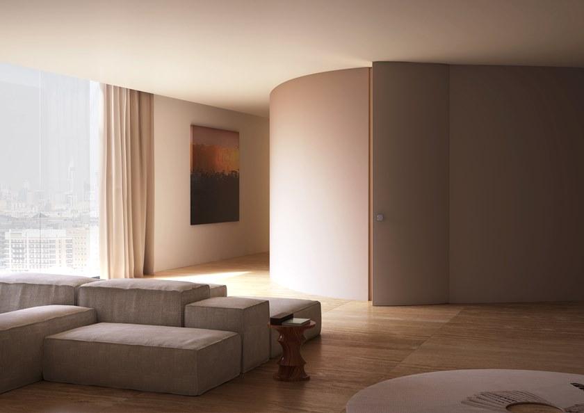 Linvisibile Изогнутая дверь заподлицо со стеной Linvisibile alba sun-id-1435142 - Вид №1