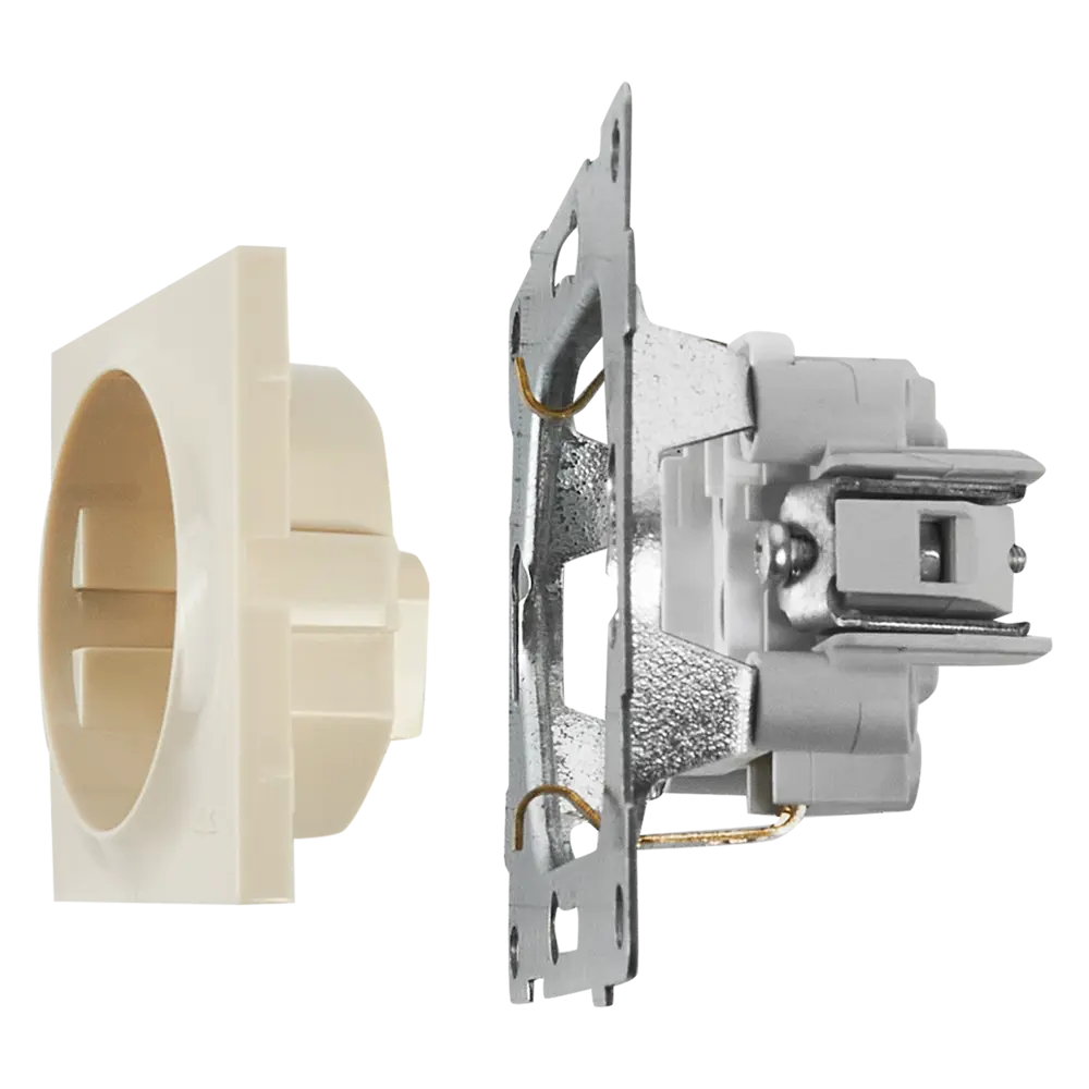Розетка влагозащищенная GUSI Electric Ugra с крышкой, бежевая 88579703 STLM-1107340 - Вид №5