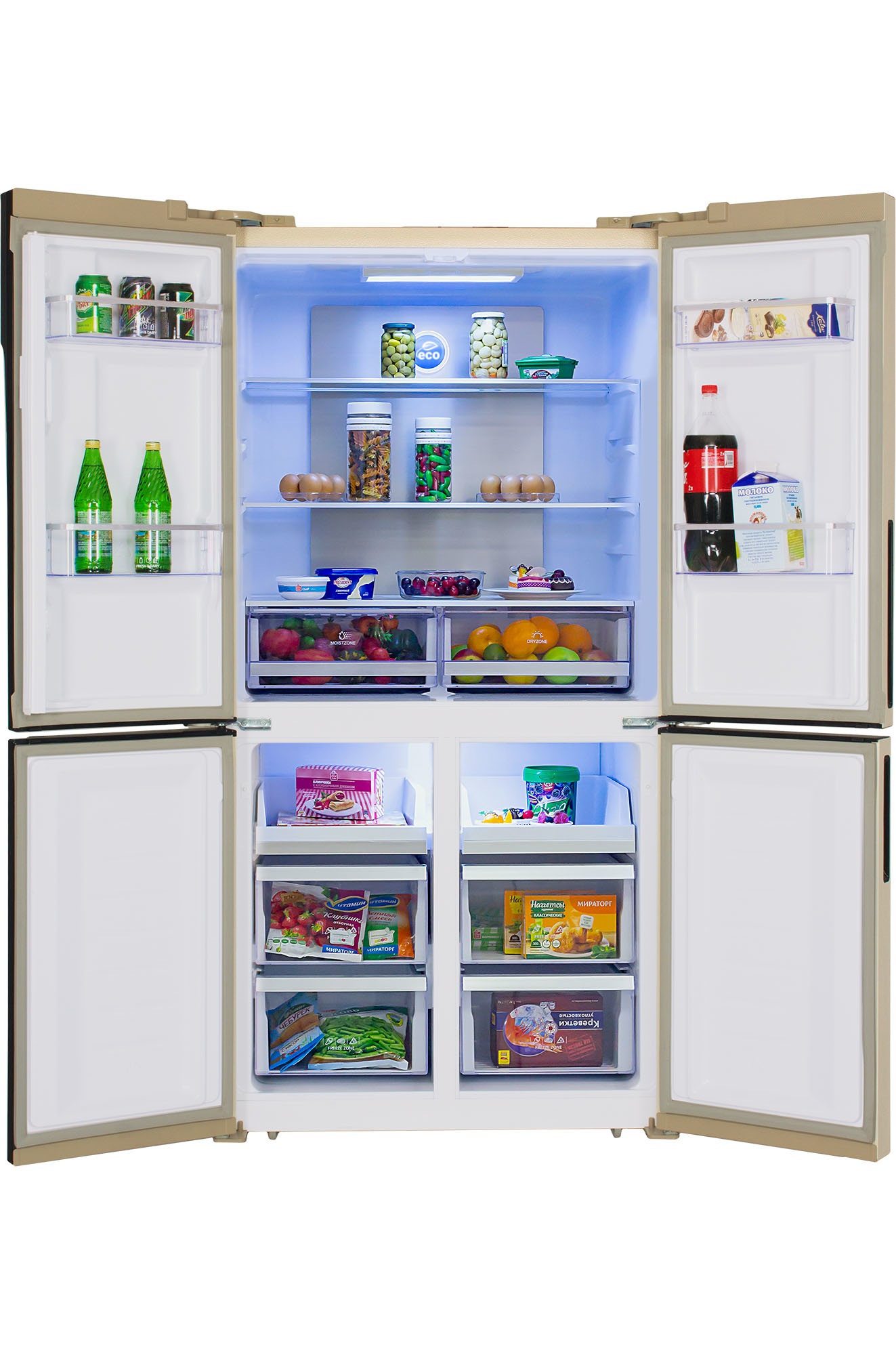 9901137 Холодильник многодверный   HIBERG RFQ-500DX NFYm inverter бежевый STDN-0099016 - Вид №10