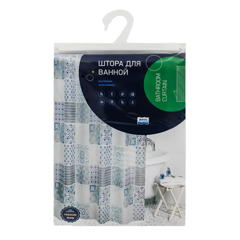 Штора для ванны Bath Plus Provence 180x200 см полиэстер цвет мультиколор CHARME GREEN STLM-2021130 - Вид №5