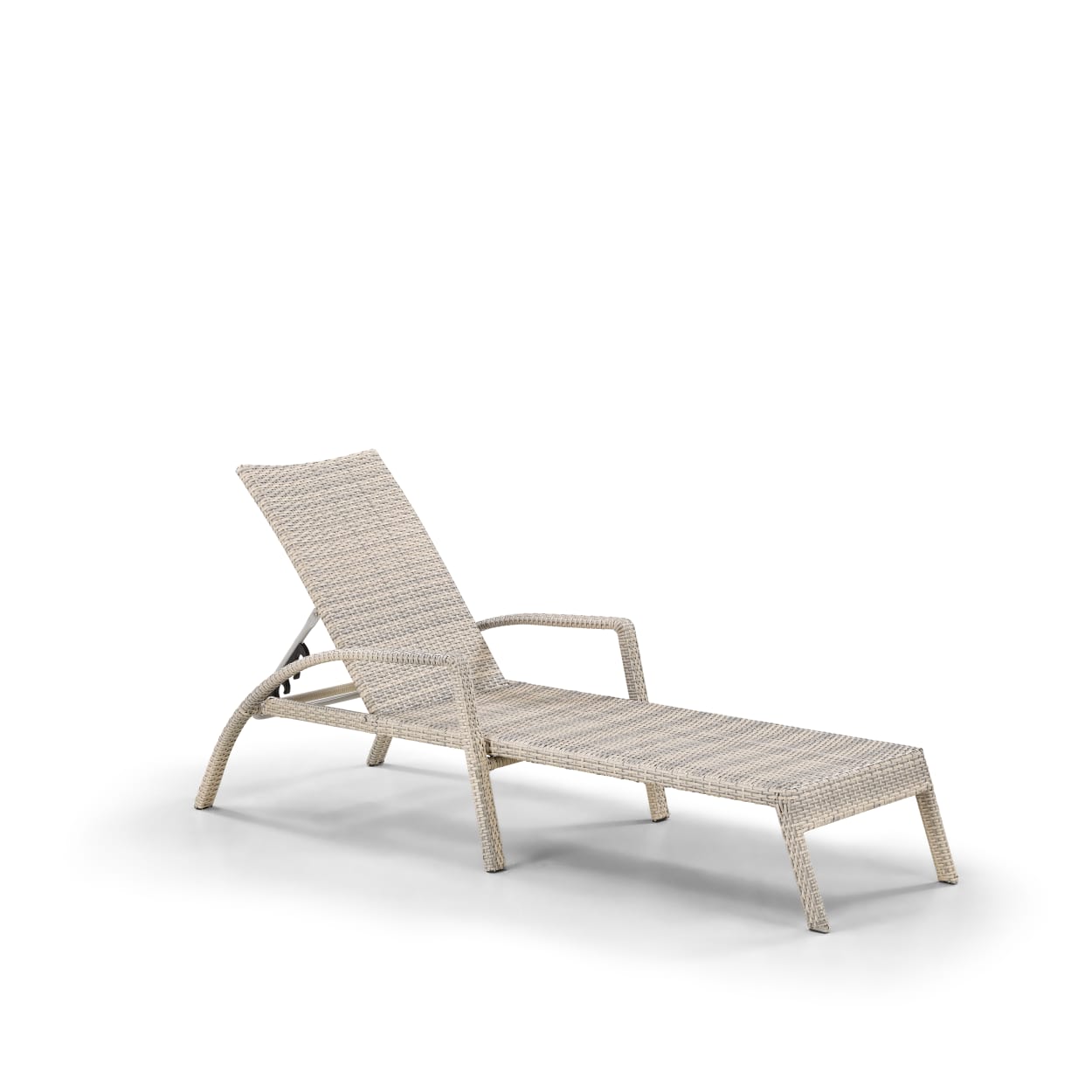 Шезлонг искусственный ротанг плетеный светло-серый AFINA  00-3860506 Серый  - Вид №1