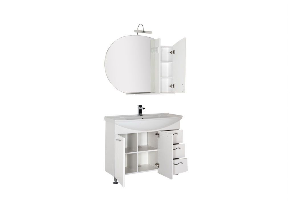 Мебель для ванной Aquanet Моника 105 белый 00187564 - Вид №1