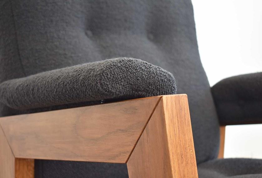 ART CASA Кресло из дерева и ткани с подлокотниками  P-emma  - Вид №2