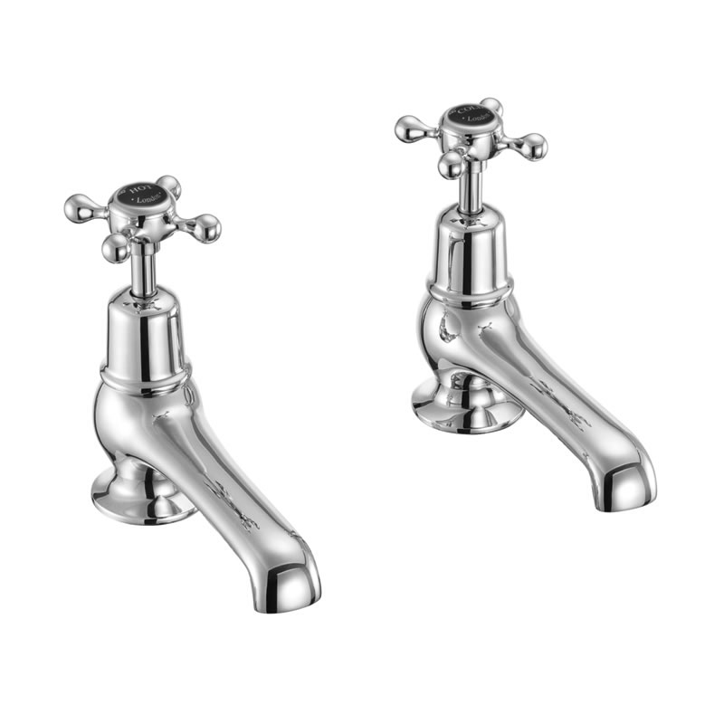 Burlington Отводы для бассейнов Клермонта 5 " Четвертьоборот с белым акцентом в Chrome CL2-QT  - Вид №1
