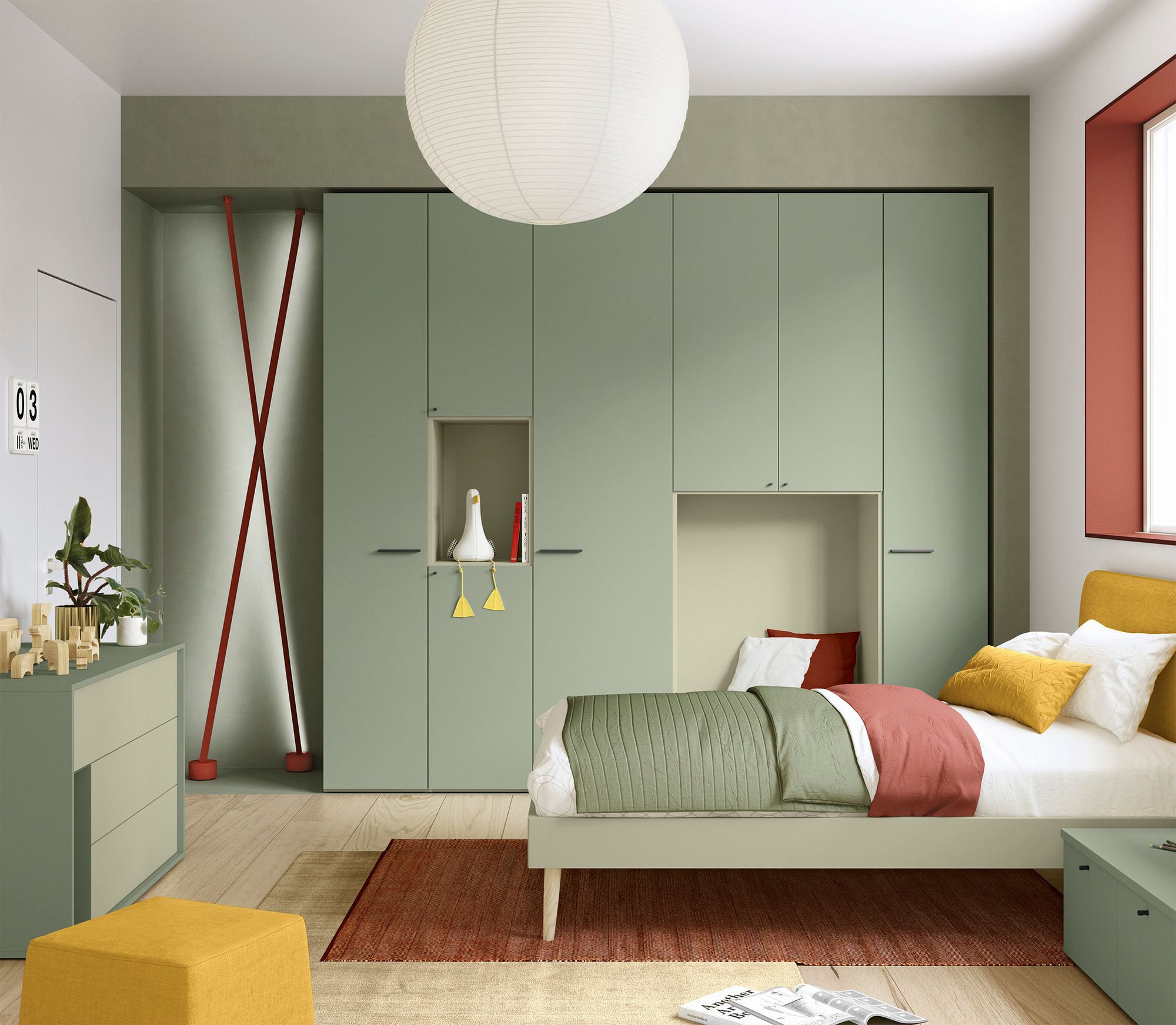 Деревянная спальня для мальчиков на заказ Colombini Casa Golf 2021 ARCH-00139237 - Вид №1