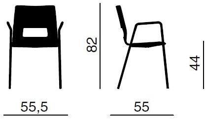 Quadrifoglio Стул из фанеры с подлокотниками Celsius sun-id-1465407 - Вид №2