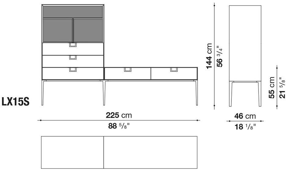 Maxalto Буфет из лакированной древесины с распашными дверцами Alcor sun-id-1351452 - Вид №10