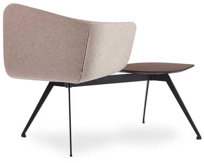 B&T Design Кресло из ткани с полкой для журналов Domino sun-id-1345185 - Вид №1