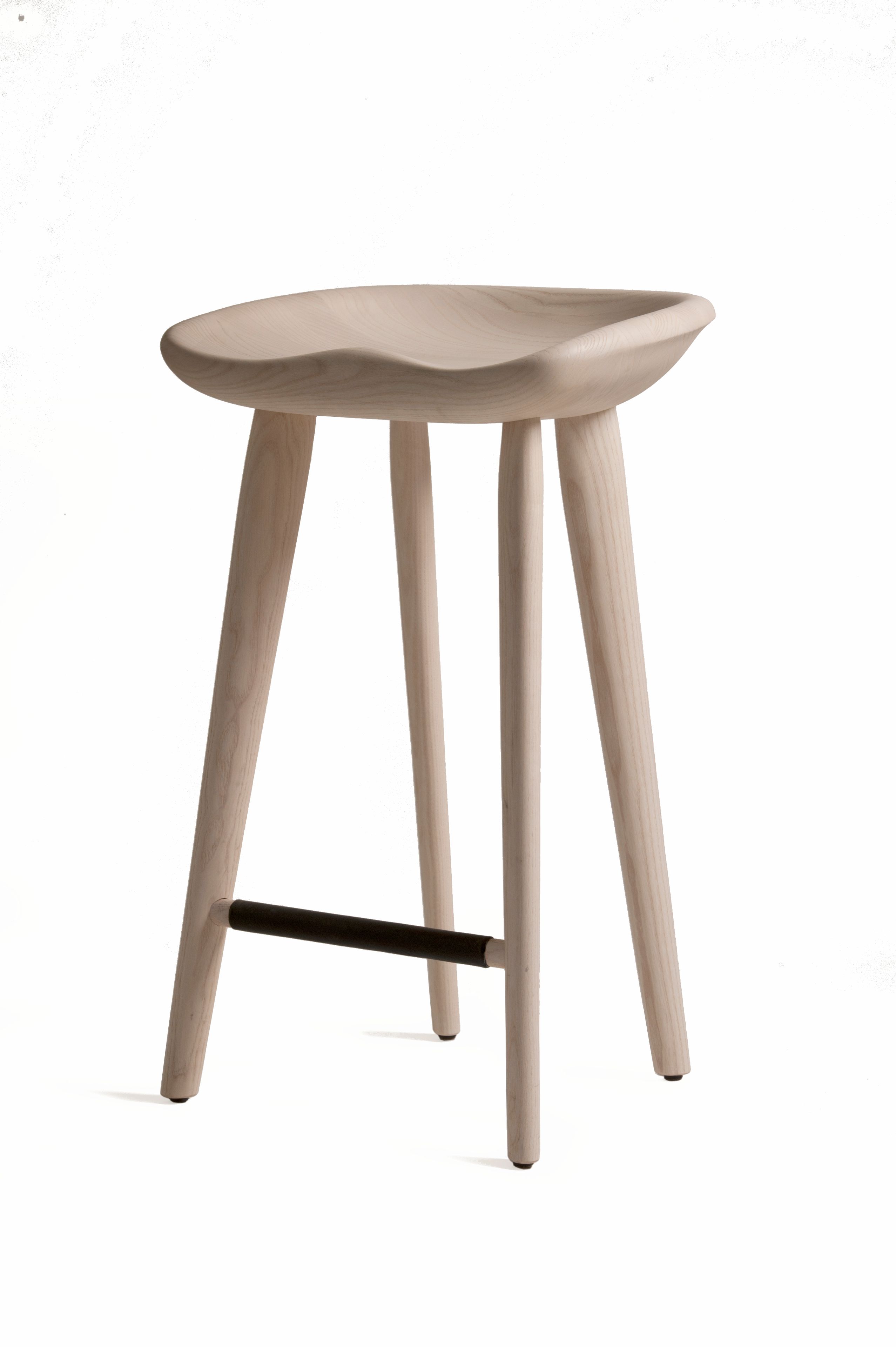 Табурет из массива дерева с подставкой для ног BassamFellows Трактор ARCH-00061645 - Вид №6