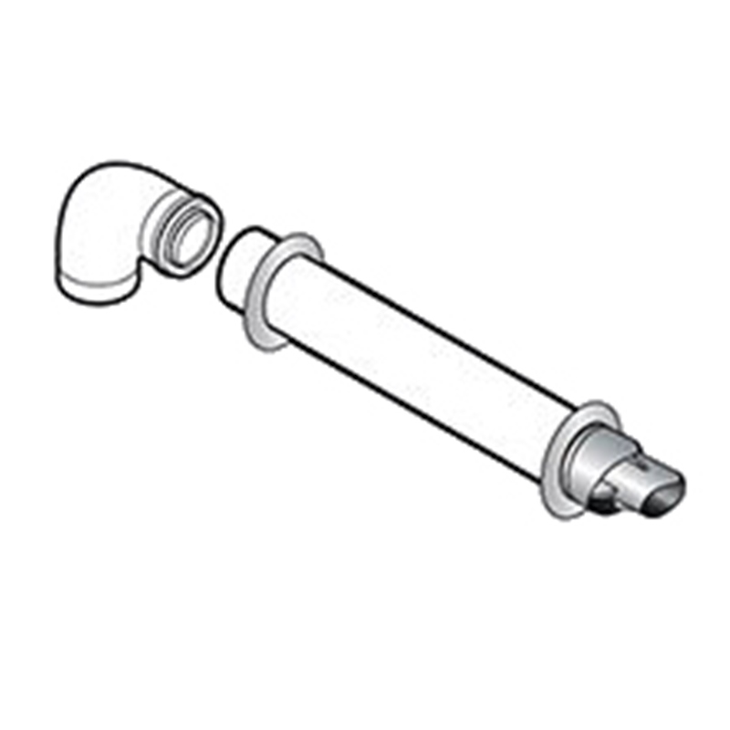 Горизонтальное коаксиальное окончание De Dietrich Д 60/100 мм L= 800 ммPPS/оцинкованная сталь 100008296 - Вид №2