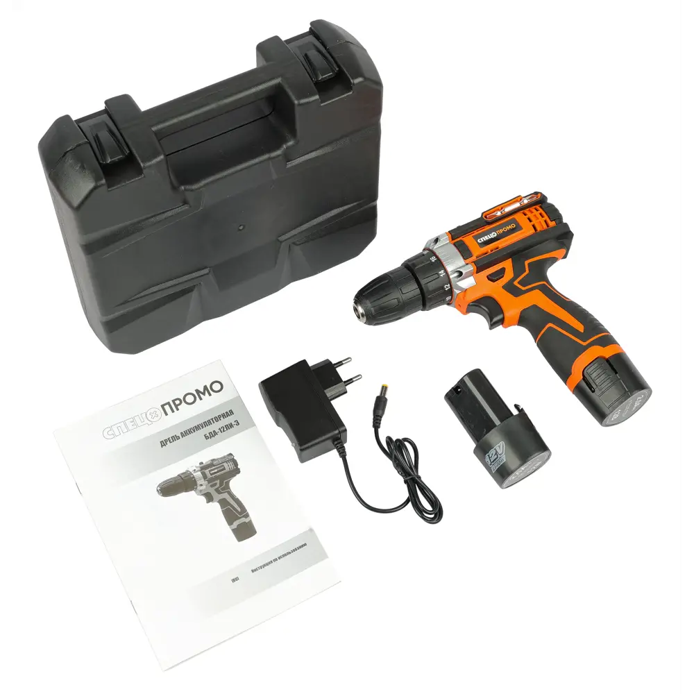 Аккумуляторный шуруповерт Спец Промо БДА-12Ли-3 с двумя батареями 89399858 STLM-1432025 - Вид №1