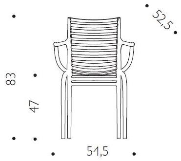 Driade Стул полипропиленовый с подлокотниками sun-id-1489763 - Вид №5