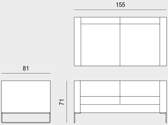 Viganò 2-х местный кожаный диван по контракту Cubiko sun-id-1378224 - Вид №4