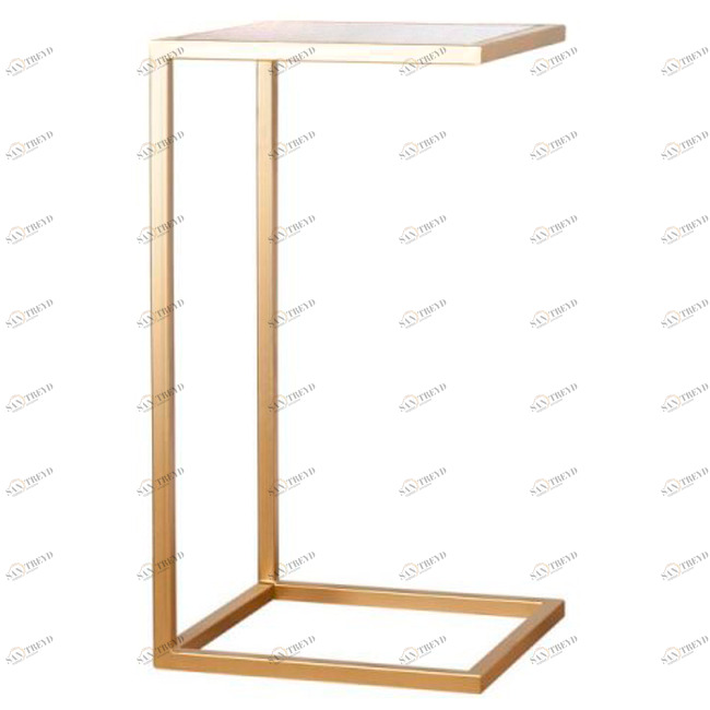 Приставной столик бронза со стеклянным топом 35 см FOR MISS  264000 Золото;прозрачный 