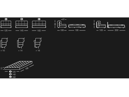 Двуспальный диван-кровать из ткани Milano Bedding SPENCER ARCH-00058014 - Вид №2