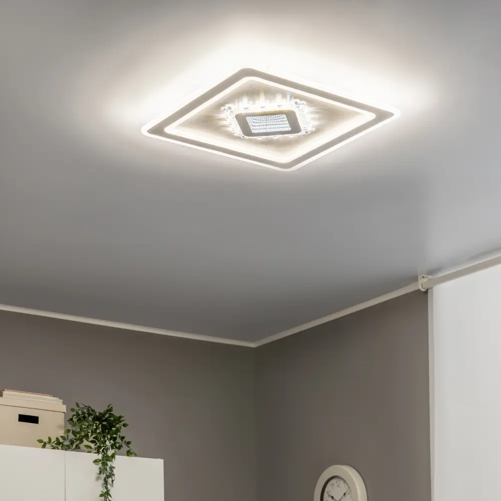 Люстра потолочная светодиодная диммируемая Ritter Crystal 3D 52367 3 с д/у 120 Вт 40 м² регулируемый белый свет цвет белый 84856782 STLM-2029706  - Вид №13