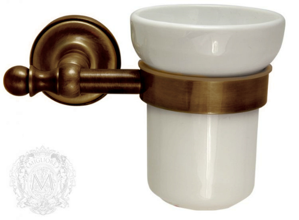 Стакан для щеток MIGLIORE Mirella ML.MRL-M060.BR - бронза  - Вид №3