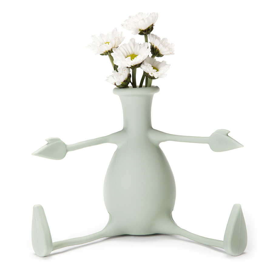 PE555 Ваза для цветов с гибкими ручками florino мятная Peleg Design 