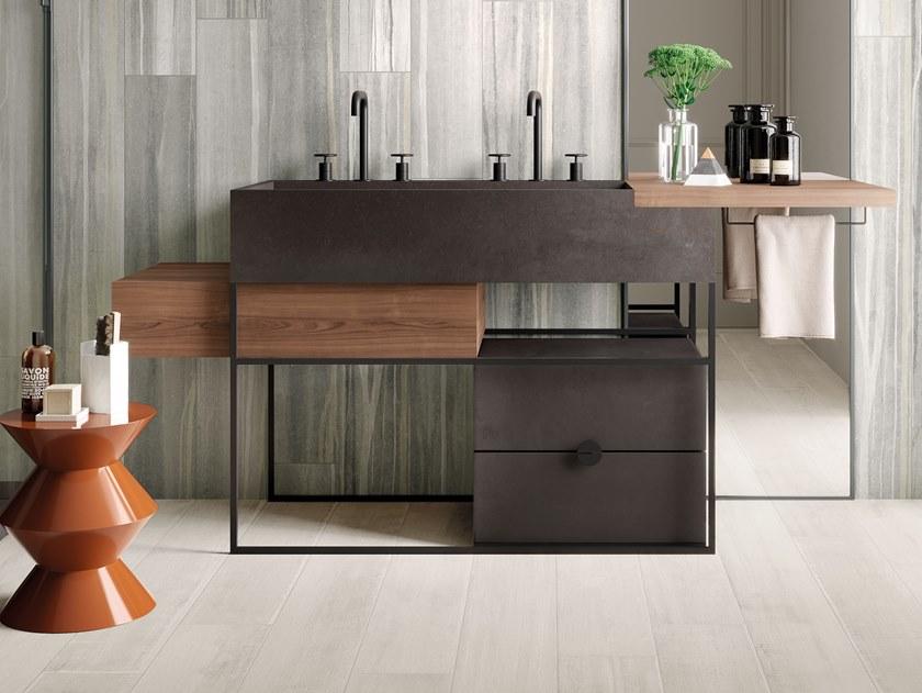 Italgraniti Двойная тумба под умывальник из керамогранита Italgranitilive Acqa000001 - Вид №1