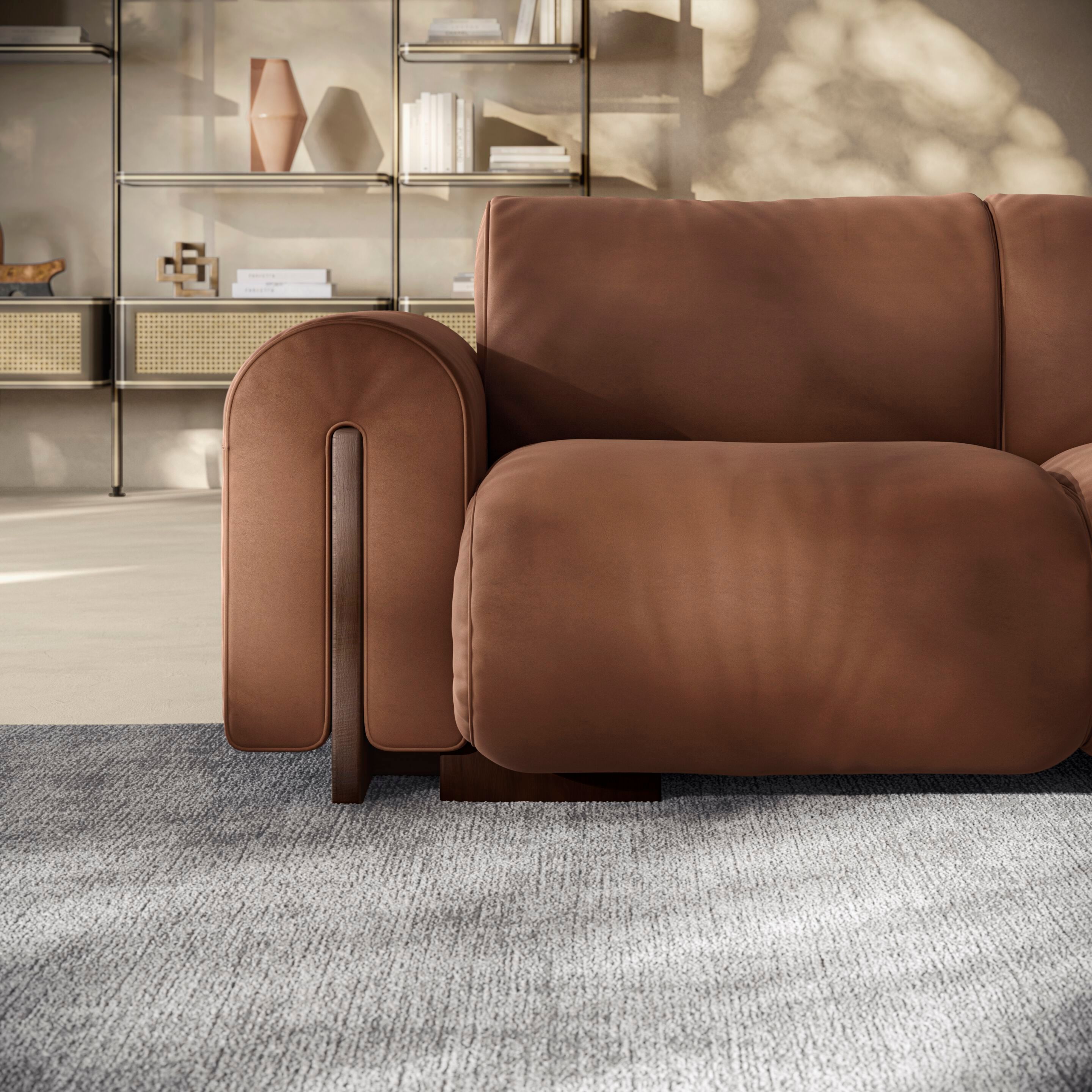 2-местный кожаный диван Natuzzi Italia COLLE ARCH-00069102 - Вид №1
