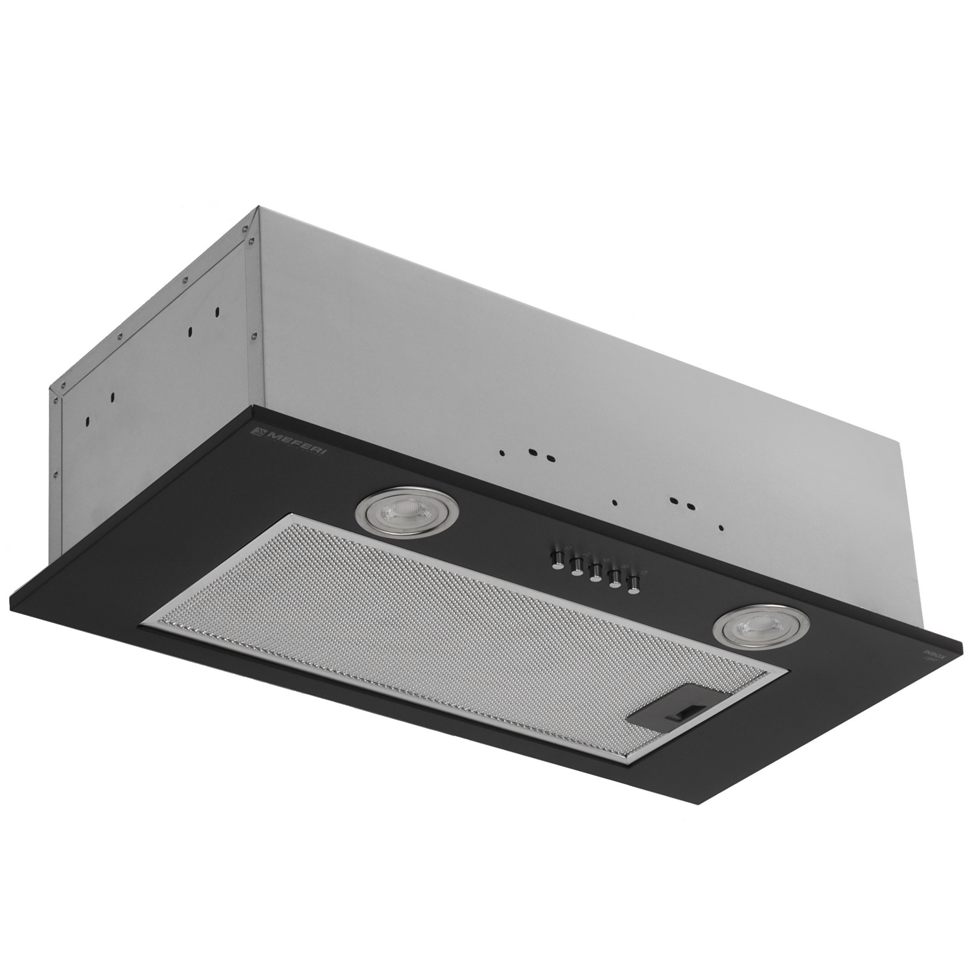 9168675 Вытяжка полновстраиваемая Meferi INBOX60BK LIGHT черный STDN-0000270