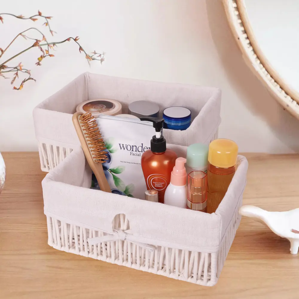 Корзина Konsensa 34x15x24 см полиэстер цвет белый STLM-2140344 - Вид №4