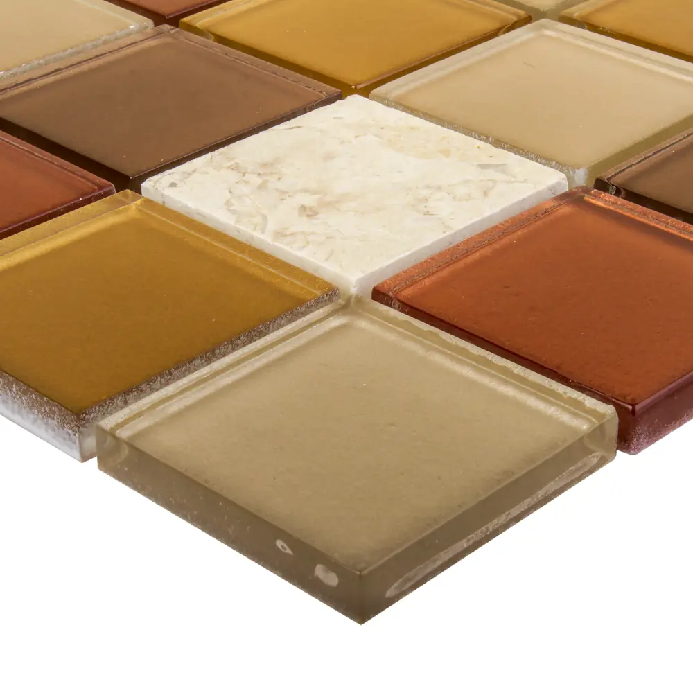 Мозаика Artens 30х30 см стекло цвет бежевый STLM-2073110 - Вид №1