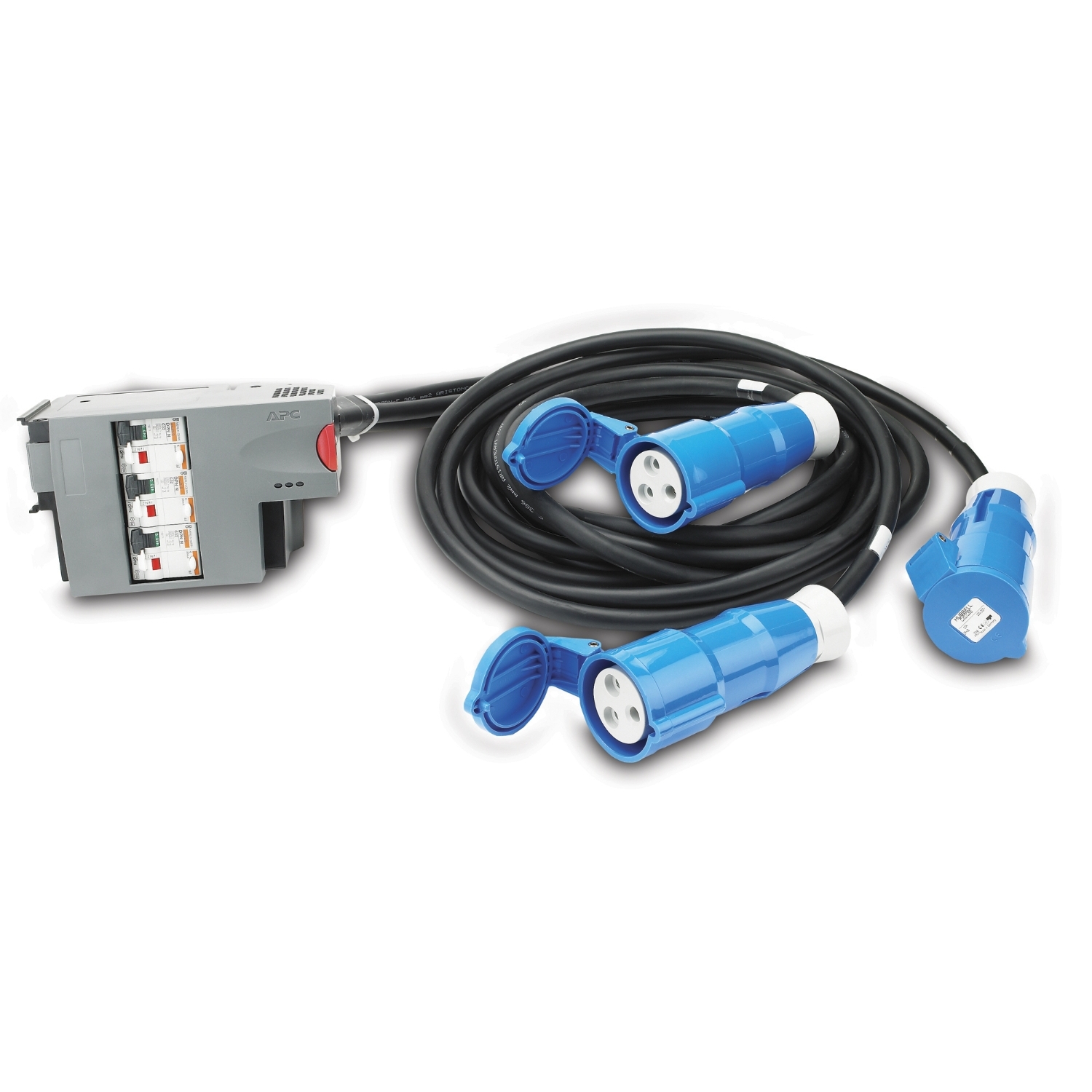 PDM2332IEC-3P30R-1 Мод. распр. пит., 3X1 полюс, 3 провода, устройство защитного отключения, 32 A, 3XIEC309, 300 см, 360 см, 420 см Schneider Electric 