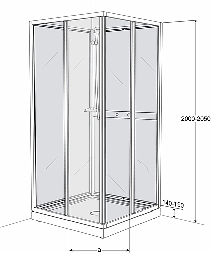 655083 Душевая кабина IFO Next NKH, NKH VS верхняя часть 900 x 900 - Вид №1