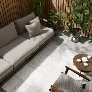 Циновка Дели 120x170 см полипропилен 84107_53211 цвет серый