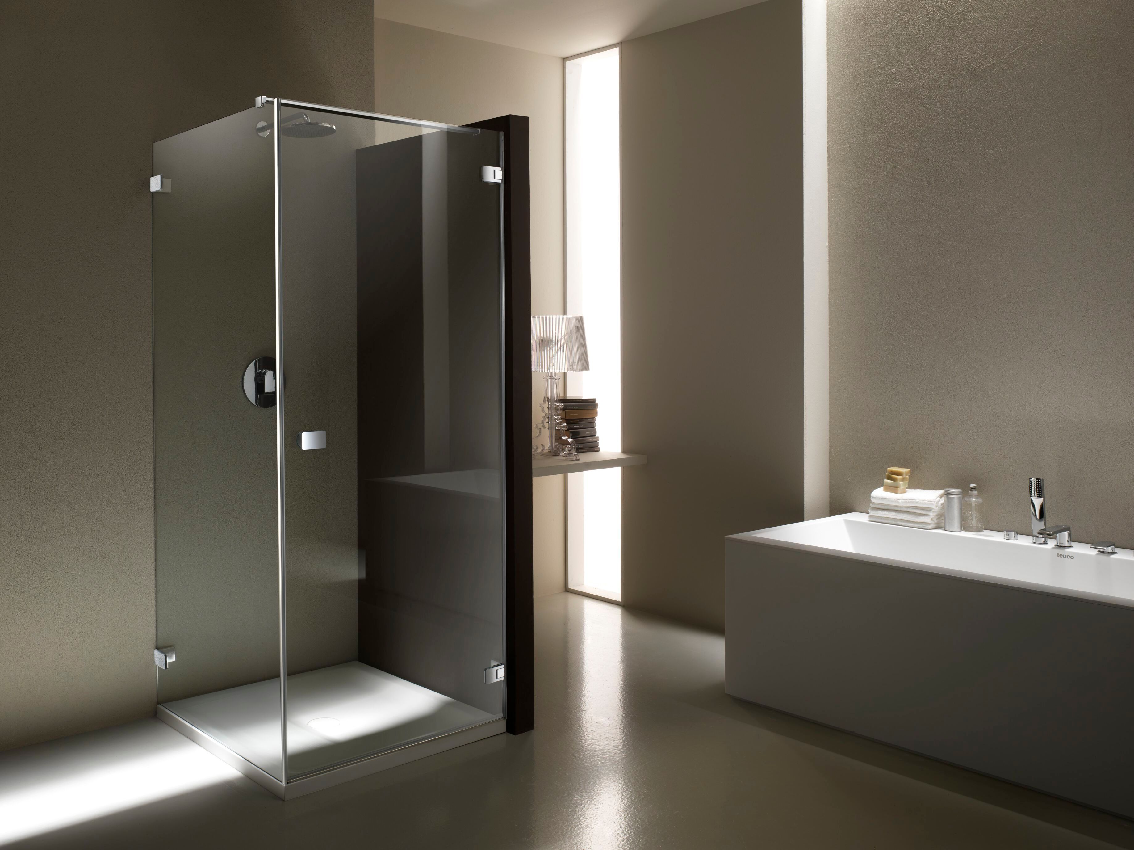 Угловая душевая кабина из закаленного стекла с распашной дверью Provex Industrie X-Line ARCH-00025297