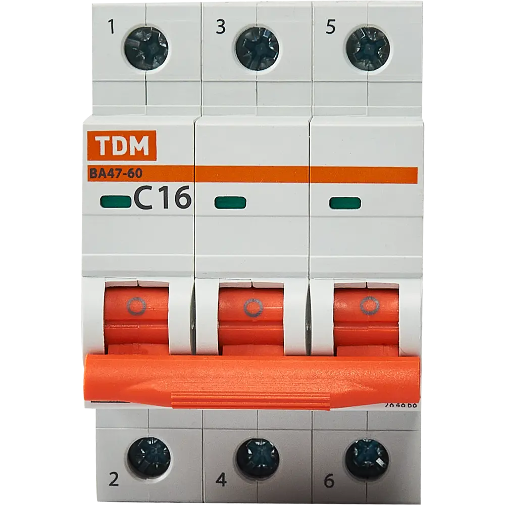 Автоматический выключатель TDM Electric ВА47-60 3P C16 А 6 кА SQ0223-0109 84399539 STLM-2164662  - Вид №1