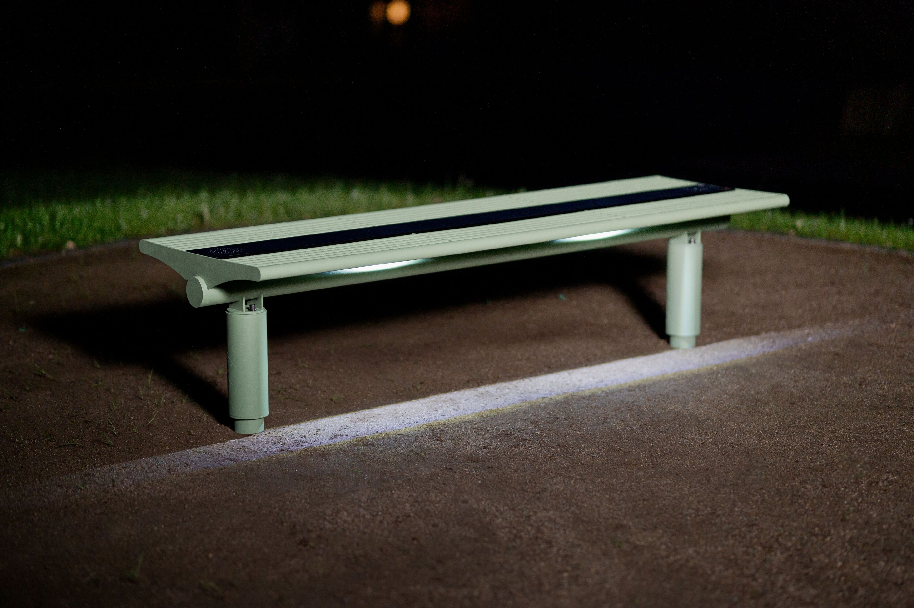 Скамья из нержавеющей стали со встроенным освещением BENKERT BANKE Siardo ARCH-00011192 - Вид №1