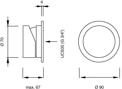 Ceadesign Смеситель настенный однорычажный Milo360 Mil 145 - Вид №1