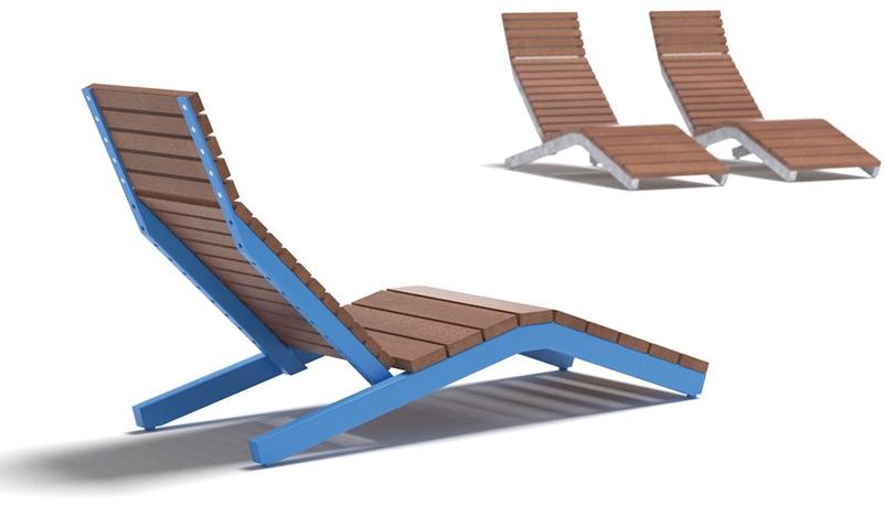 mmcité1 Садовая кушетка из стали и дерева  Rva150  - Вид №19