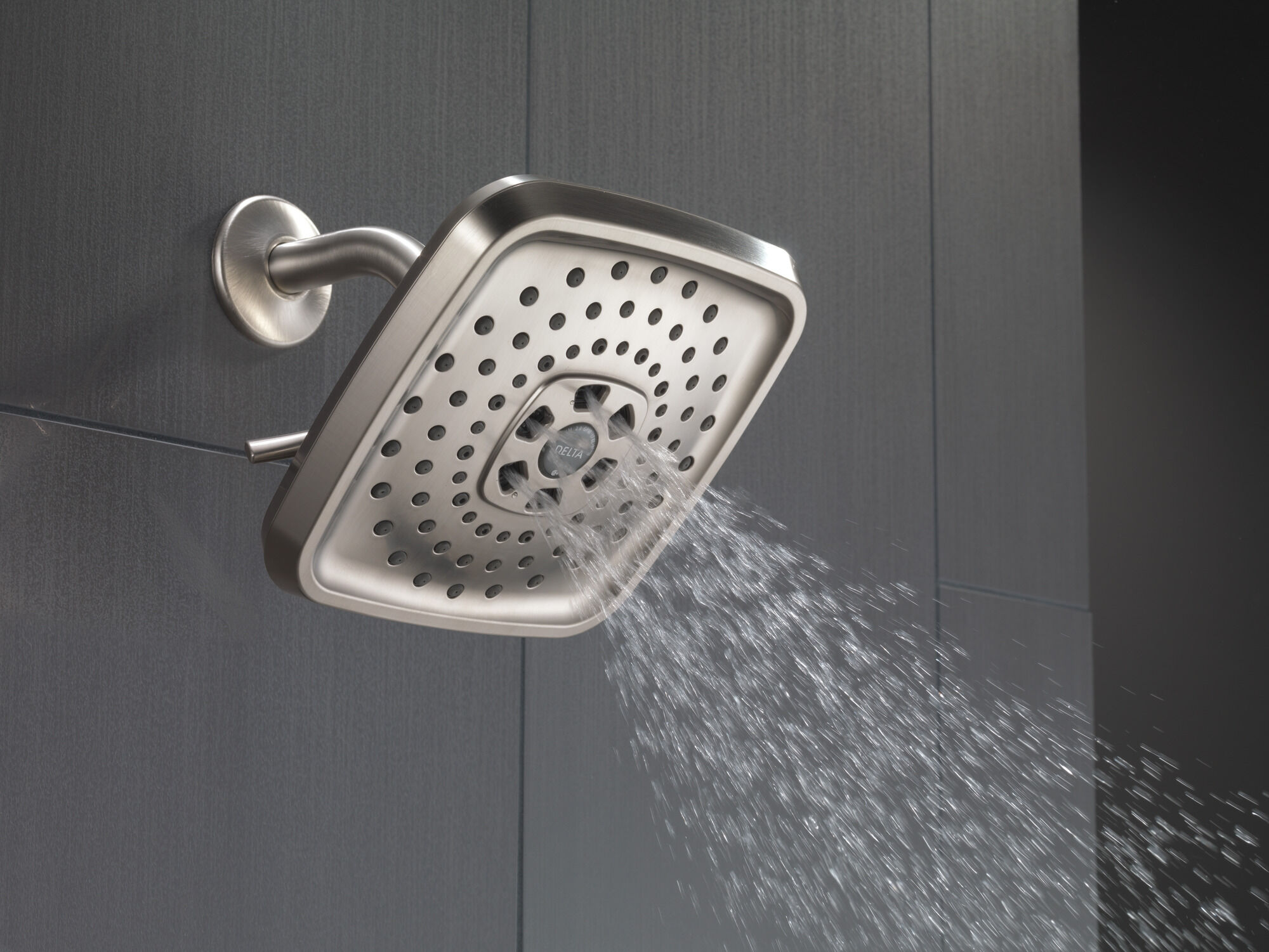 H2Okinetic® 3-х позиционная душевая лейка Raincan Delta Faucet 52690-SS - Вид №1