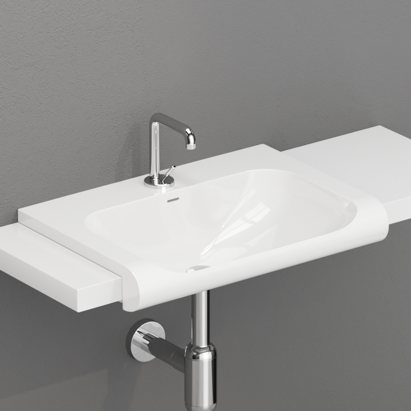 341101 Накладная раковина консольная прямоугольная Kerasan Inka project