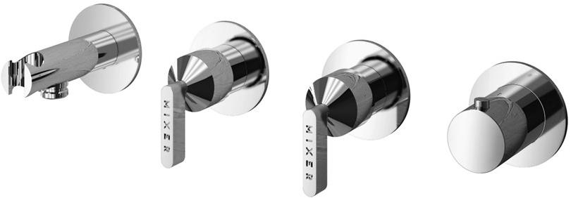 GEDA Душевой набор с ручным душем со шлангом подачи воды Koè Gpk51 Santreyd - Вид №2