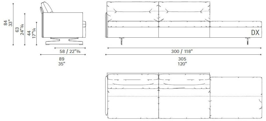 Poltrona Frau Модульный диван с журнальной полкой La collezione - divani e poltrone sun-id-1502655 - Вид №62