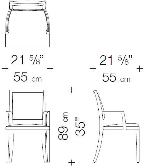 Garbarino Стул с обивкой и подлокотниками  Elem 3  - Вид №1