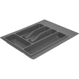 Лоток для столовых приборов Edson 40x45 см пластик цвет серый 84462080 STLM-2017528