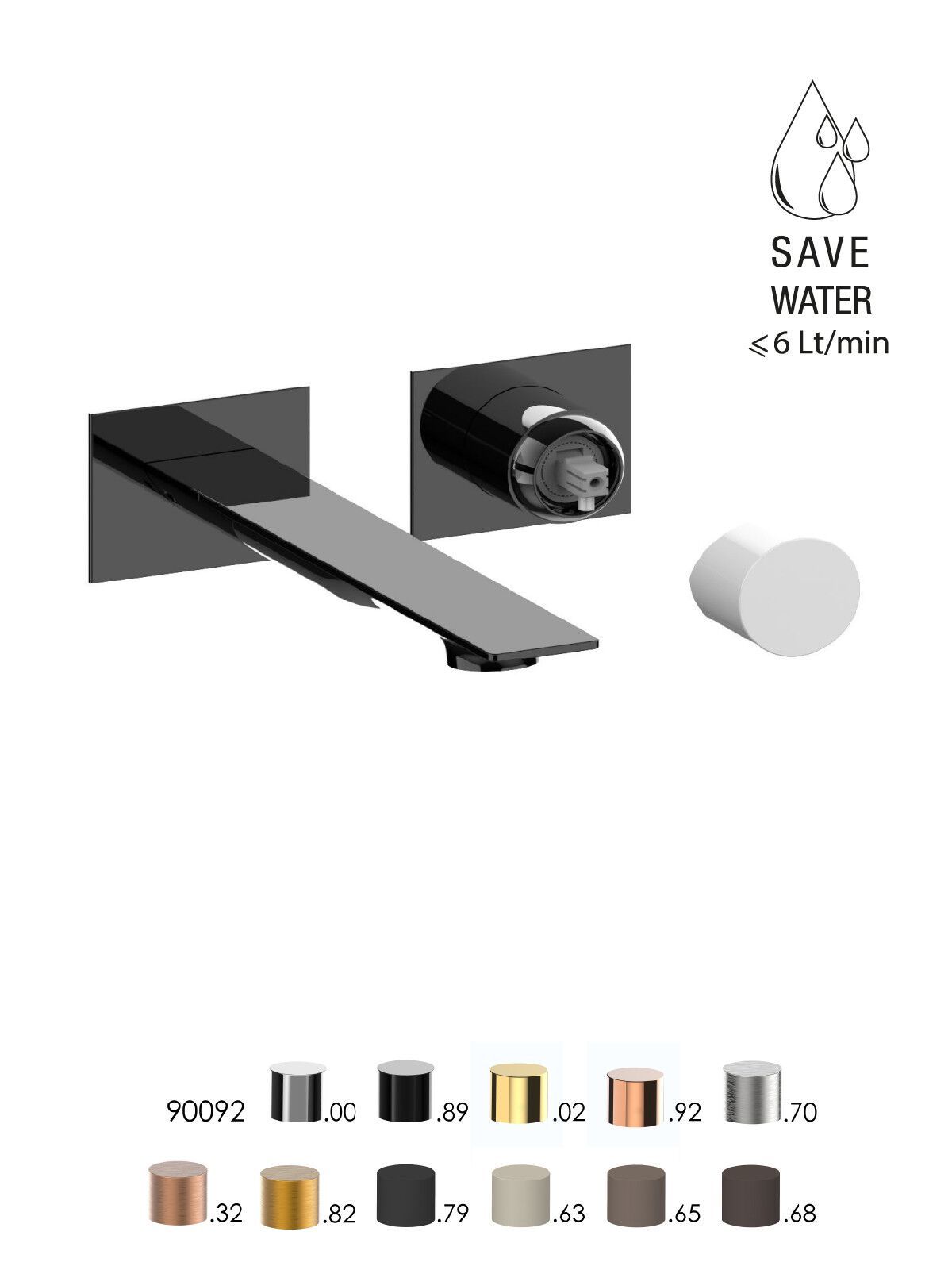 Однорычажный смеситель для раковины с 2 отверстиями без слива Rubinetterie Frattini Narciso S ARCH-00063765 - Вид №6