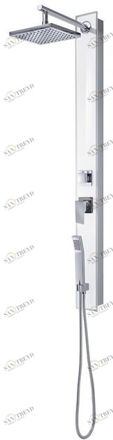 GEDY Настенная душевая стойка из нержавеющей стали и стекла с ручным душем sun-id-1450183