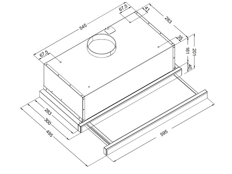 9976843 Вытяжка телескопическая Korting KHP 6512 N черный/черный STDN-0064157 - Вид №2