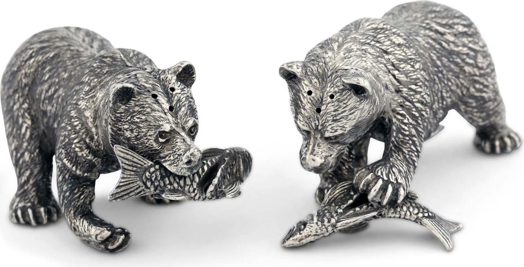 10648918 Vagabond House Набор для соли и перца Vagabond House Лесные истории.Медведи с рыбой 6см, олово Олово 