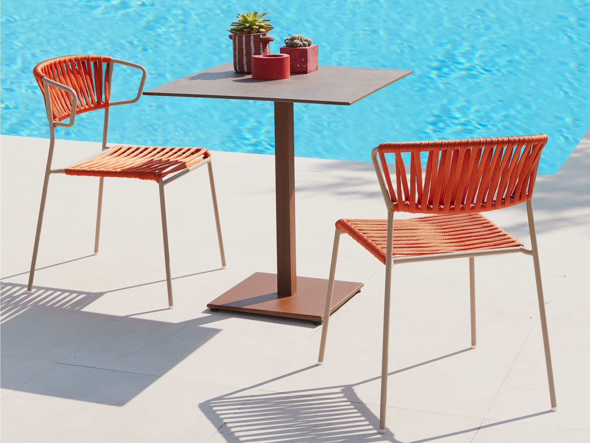 Открытый стальной стул и плетеный морской канат S-CAB Лиза ARCH-00078024 - Вид №7