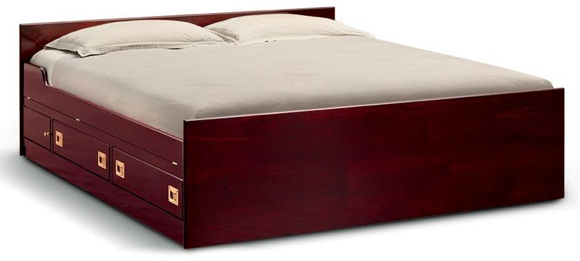 Caroti Двуспальная кровать из дерева с контейнерным изголовьем  555/g+506+551  - Вид №1