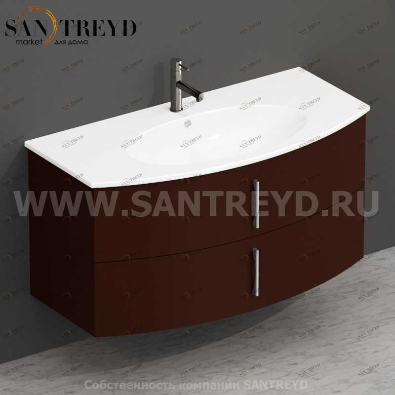 MDMC10Y099 Тумба с двумя ящиками 100 см коричневая Globo 4ALL Италия Ceramica Globo