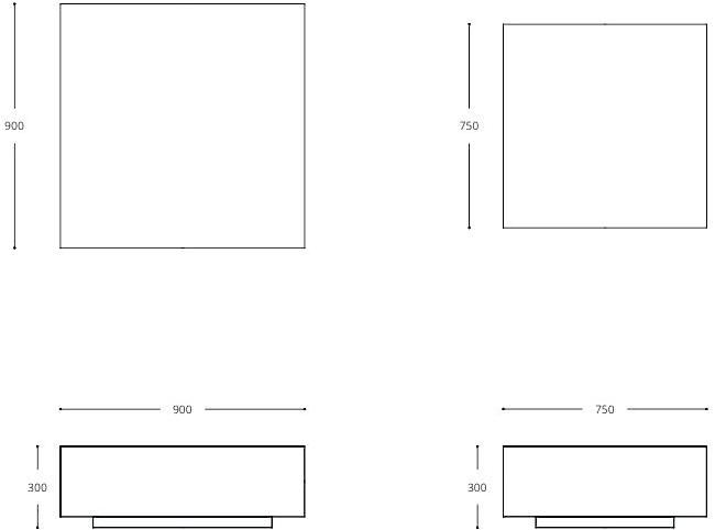 HMD INTERIORS Низкий квадратный журнальный столик из микроцемента sun-id-1380391 - Вид №1